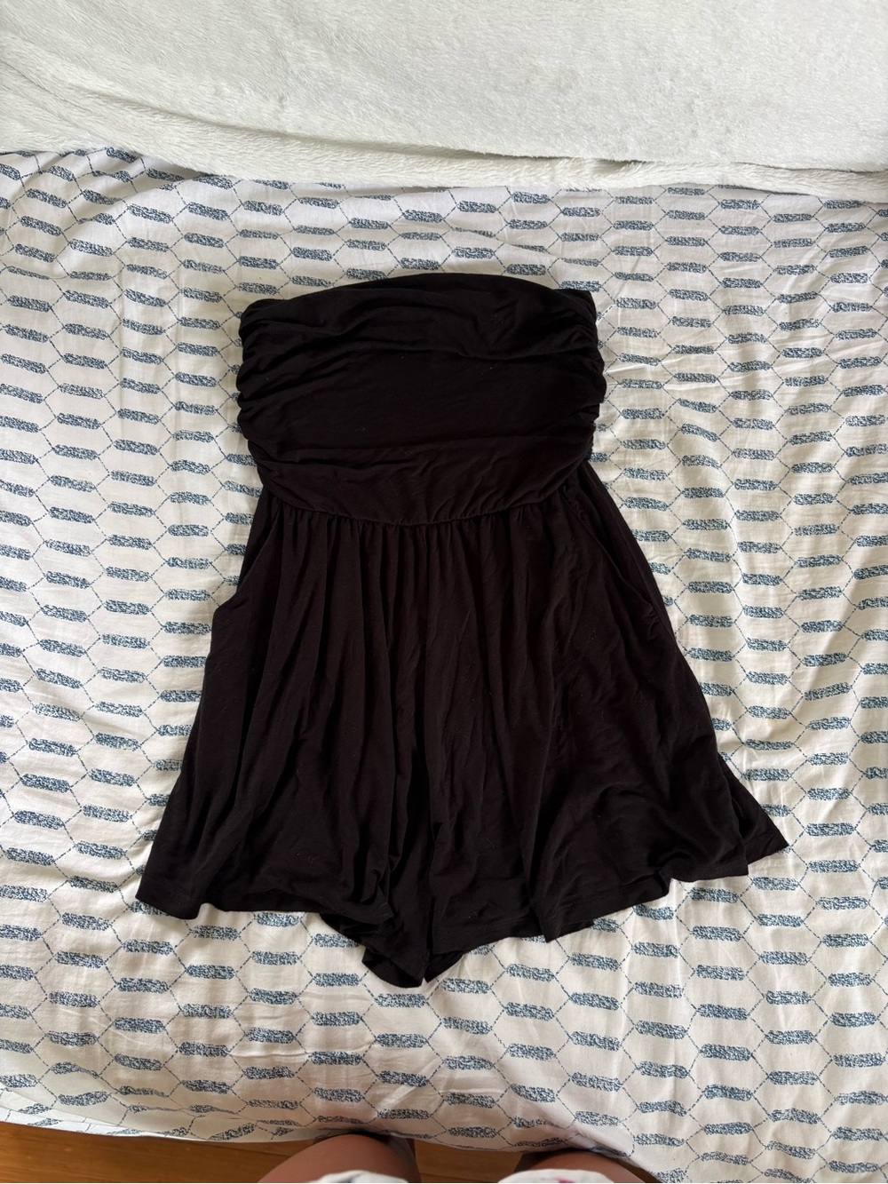 Mahina Strapless Black Romper
